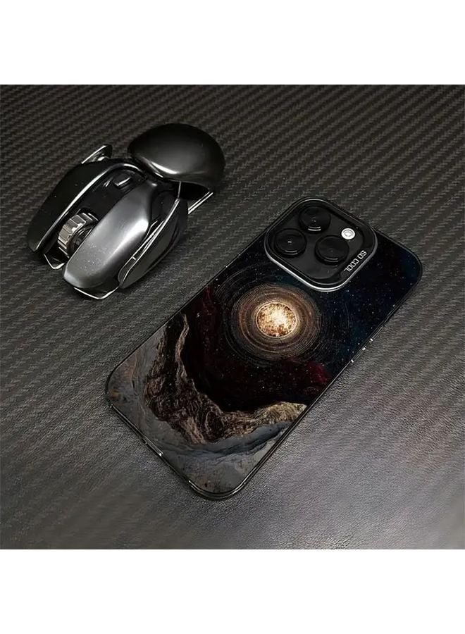 Black Artistic Planet Laser Anti Drop Colorful Silver Case For iPhone 14 Pro Protective Cover - Image 1